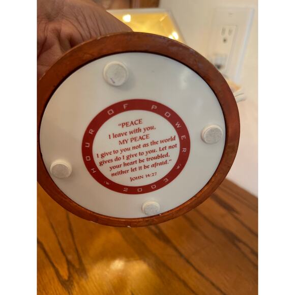 Hour Of Power Christian verses vintage 2003 Mini Dove floral lamp - Picture 7 of 8